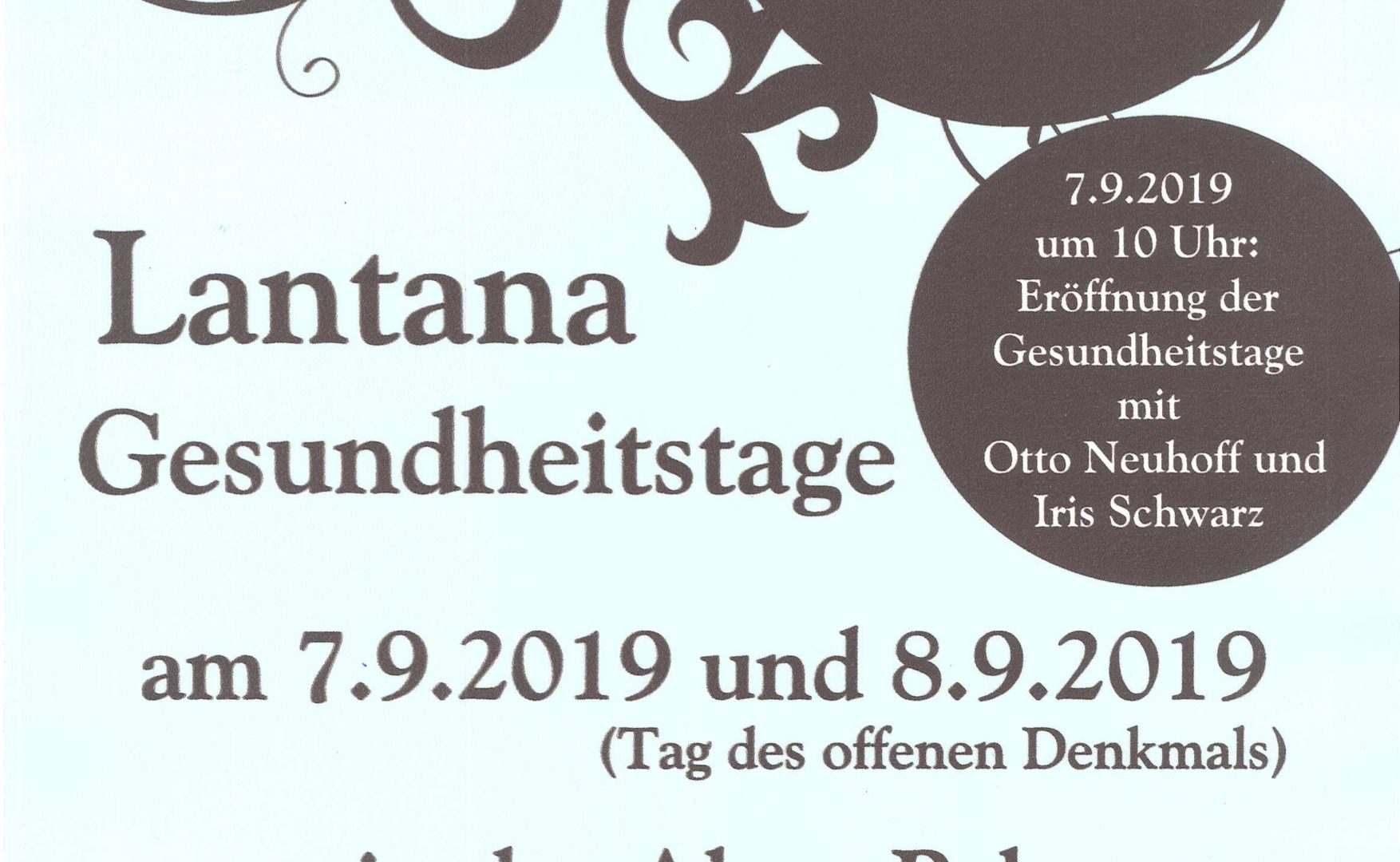 Unser Vortrags- und Workshopprogramm am Sonntag, den 8.9.2019